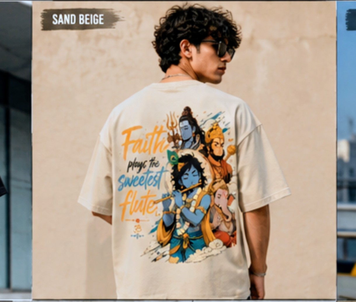 Spiritual Vibes Krishna Anime Tee