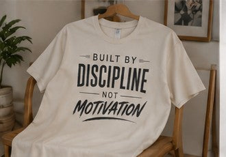 Built by Discipline Not Motivation | Gym Motivation Graphic T-Shirt