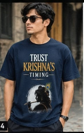 Trust Krishna's Timing Spiritual Graphic T-Shirt for Men & Women