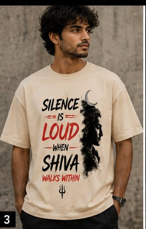 Silence Is Loud When Shiva Walks Within | Mahadev Graphic T-Shirt