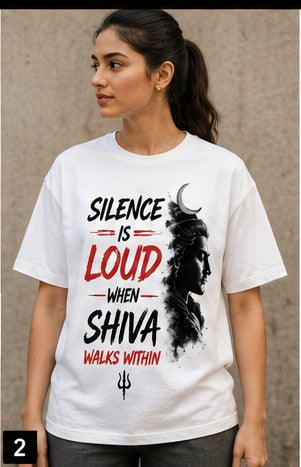 Silence Is Loud When Shiva Walks Within | Mahadev Graphic T-Shirt