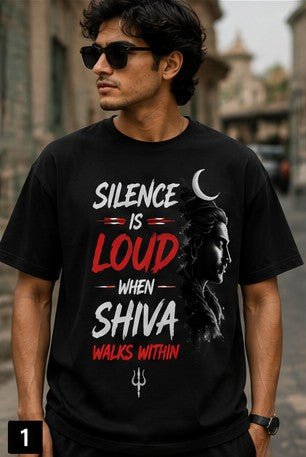 Silence Is Loud When Shiva Walks Within | Mahadev Graphic T-Shirt