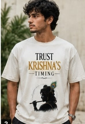 Trust Krishna's Timing Spiritual Graphic T-Shirt for Men & Women